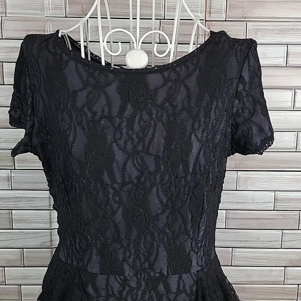 Venus black lace party dress Size 6